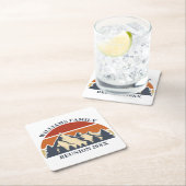 懇親会カスタムファミリーロードサンセットマウンテンパーティー スクエアペーパーコースター (インサイチュ)