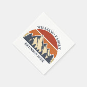 懇親会カスタムファミリーロードサンセットマウンテンパーティー スタンダードカクテルナプキン (角)