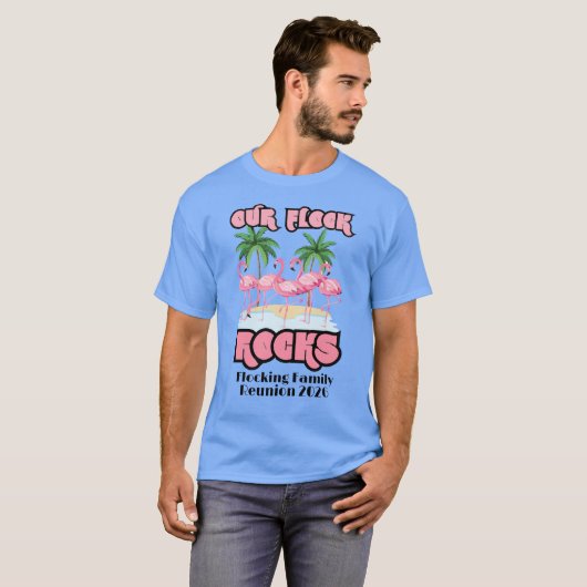 懇親会カスタム家族の私たちの群れの岩 Tシャツ (正面フル)