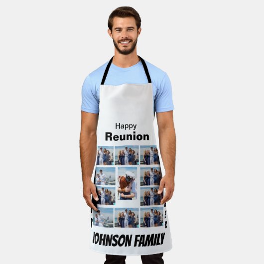 懇親会カスタム11フォトコラージュ エプロン (着用した状態)