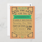 懇親会デザイン、ヴィンテージのポスタースタイル。 ポストカード (正面/裏面)