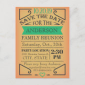 懇親会デザイン、ヴィンテージのポスタースタイル。 ポストカード (正面)