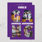 懇親会パーティーガールの集団4画像フォト招待状 招待状 (正面/裏面)