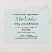 懇親会パーティーレイクサイドの風景発表 案内ポストカード (裏面)