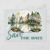 懇親会パーティーレイクサイドの風景発表 案内ポストカード (正面)