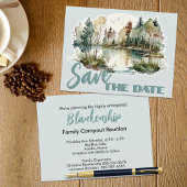 懇親会パーティーレイクサイドの風景発表 案内ポストカード