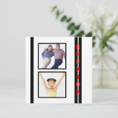 懇親会ホワイトブラックファミリPERSONALIZE 招待状 (スタンド正面)