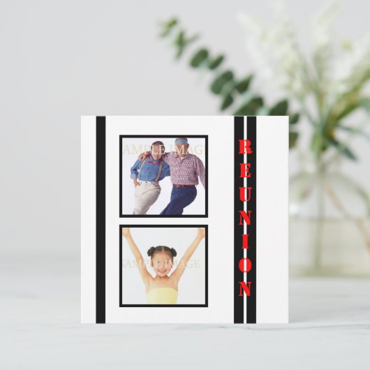 懇親会ホワイトブラックファミリPERSONALIZE 招待状 (スタンド正面)