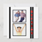 懇親会ホワイトブラックファミリPERSONALIZE 招待状 (正面)