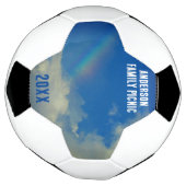 懇親会レインボーカラフルアニュアルファミリーピチン サッカーボール (回転)