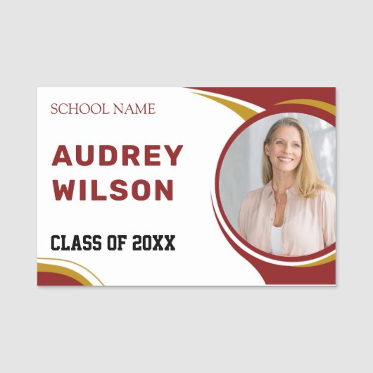 懇親会写真名タグカレッジ懇親会 名札 (正面)