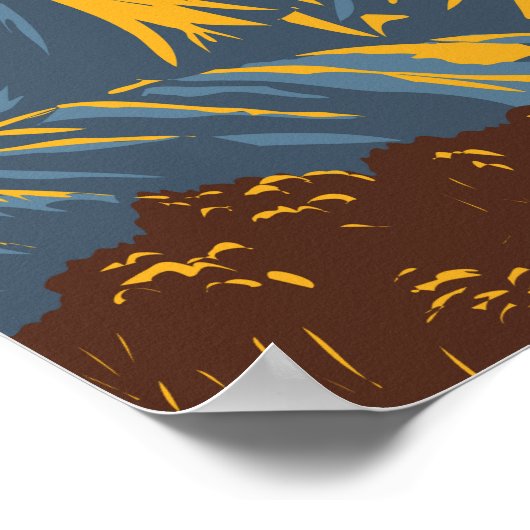 懇親会国立公園ヴィンテージ ポスター (角)