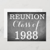 懇親会手書きタイポグラフィ白黒 ポストカード (正面/裏面)