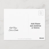 懇親会手書きタイポグラフィ白黒 ポストカード (裏面)