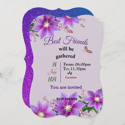 懇親会招待 招待状 (正面/裏面)