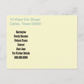 懇親会日付または招待状の保存 案内ポストカード (裏面)