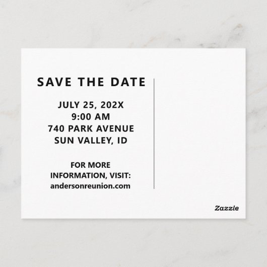 懇親会日付ポストカードの保存 ポストカード (裏面)