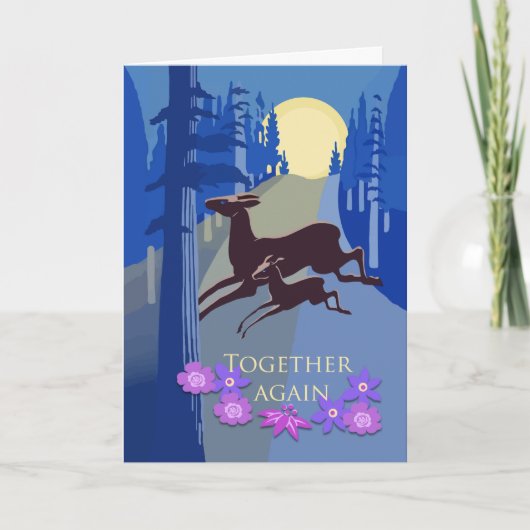 懇親会母シカ誕生おめでとう カード (正面)