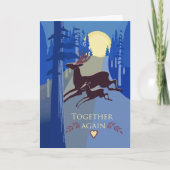 懇親会父鹿との誕生おめでとう カード (正面)