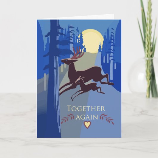 懇親会父鹿との誕生おめでとう カード (正面)