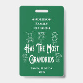 懇親会祖父母の賞の最多グランドキッズ バッジ (Front)