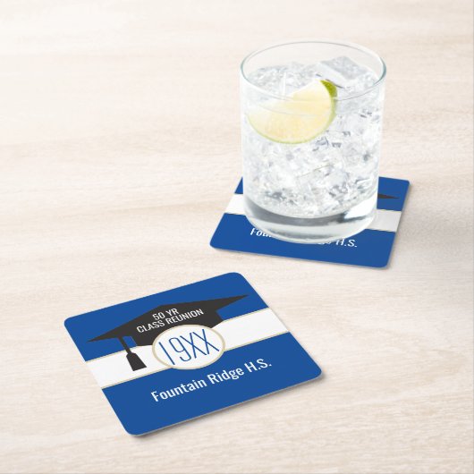 懇親会!クラスカスタム懇親会コースター スクエアペーパーコースター (インサイチュ)