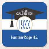 懇親会!クラスカスタム懇親会コースター スクエアペーパーコースター (正面)