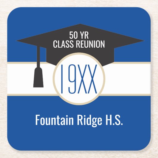 懇親会!クラスカスタム懇親会コースター スクエアペーパーコースター (正面)