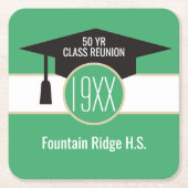 懇親会!クラスカスタム懇親会コースター スクエアペーパーコースター (正面)