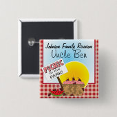 懇親会 |公園でのピクニック |任意の大事な行事 缶バッジ (正面&裏面)