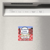 懇親会 – 赤、白、青のピクニックまたはBBQ マグネット (インサイチュ (食洗機))