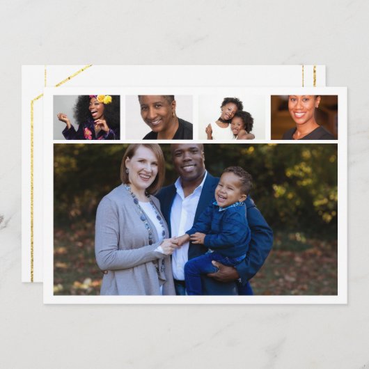 懇親会DIY5写真 | 家族が集まる サンキューカード (正面/裏面)