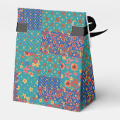 懐かしいかわいらしパッチワーフェイククのテントの好意ボックス フェイバーボックス (裏面サイド)