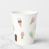 懐かしいアイスクリームパーラー誕生日パーティー 紙コップ (正面)