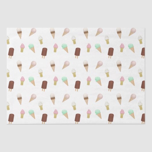 懐かしいアイスクリームパーラー誕生日パーティー 薄葉紙 (正面)
