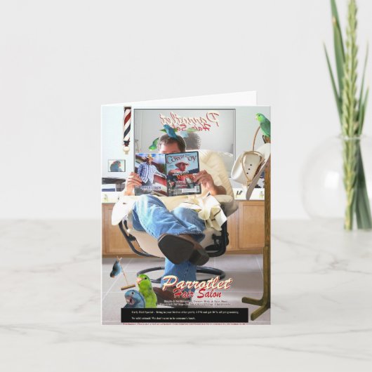 懐かしいアメリカのカウボーイでバーバーのショップノートカード カード (正面)