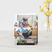 懐かしいアメリカのカウボーイでバーバーのショップノートカード カード (黄色い花)