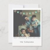 懐かしいインスタントフォトハヌカー/クリスマス シーズンカード (正面)