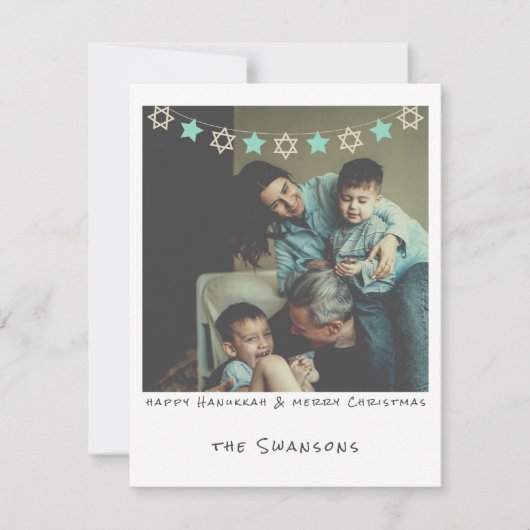 懐かしいインスタントフォトハヌカー/クリスマス シーズンカード (正面)