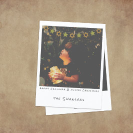 懐かしいインスタントフォトハヌカー/クリスマス シーズンカード