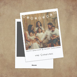 懐かしいインスタントフォトハヌカー/クリスマス シーズンカード