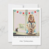 懐かしいインスタントフォトハヌカー/クリスマス シーズンカード (正面)