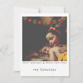 懐かしいインスタントフォトハヌカー/クリスマス シーズンカード (正面)