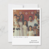懐かしいインスタントフォトハヌッカホリデーカード シーズンカード (正面)