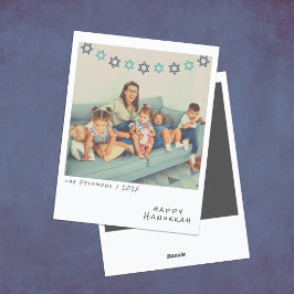 懐かしいインスタントフォトハヌッカホリデーカード シーズンカード