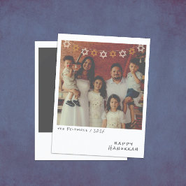 懐かしいインスタントフォトハヌッカホリデーカード シーズンカード