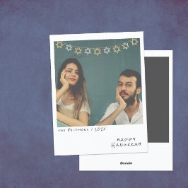 懐かしいインスタントフォトハヌッカホリデーカード シーズンカード