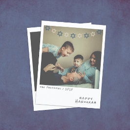 懐かしいインスタントフォトハヌッカホリデーカード シーズンカード