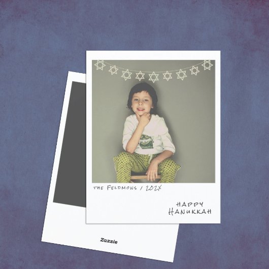 懐かしいインスタントフォトハヌッカホリデーカード シーズンカード