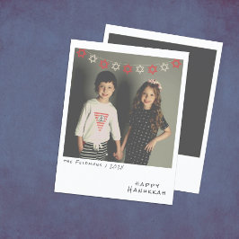 懐かしいインスタントフォトハヌッカホリデーカード シーズンカード